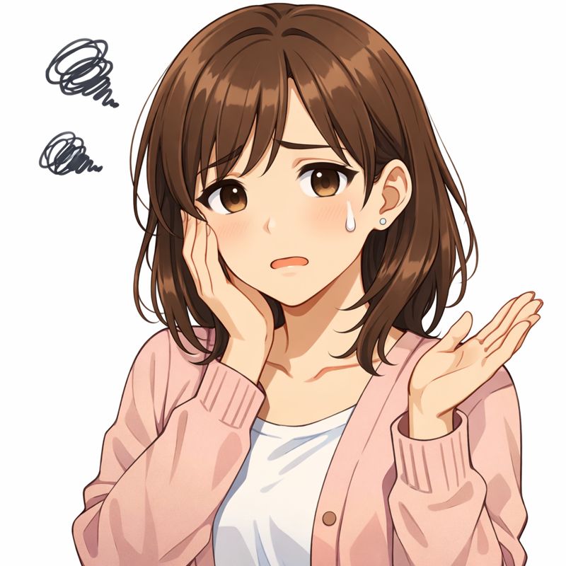 困惑した表情の女性